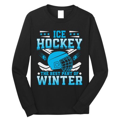 Ice Hockey Winter Sports Graphic Long Sleeve Shirt