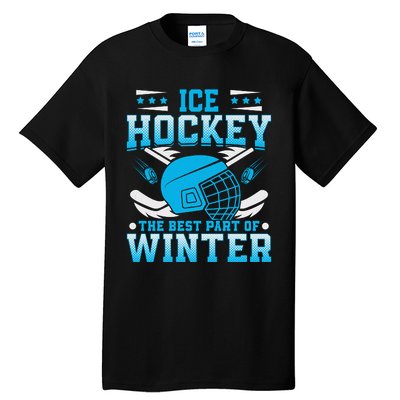 Ice Hockey Winter Sports Graphic Tall T-Shirt