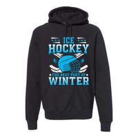 Ice Hockey Winter Sports Graphic Premium Hoodie