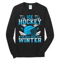 Ice Hockey Winter Sports Graphic Tall Long Sleeve T-Shirt