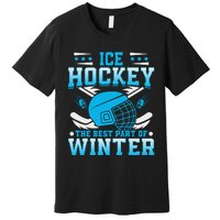 Ice Hockey Winter Sports Graphic Premium T-Shirt