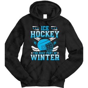 Ice Hockey Winter Sports Graphic Tie Dye Hoodie