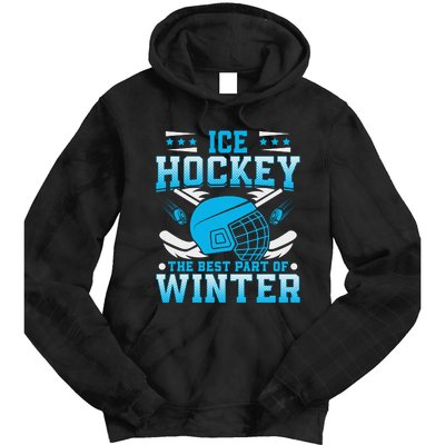 Ice Hockey Winter Sports Graphic Tie Dye Hoodie