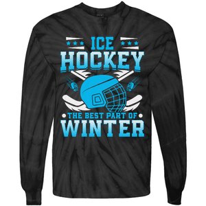 Ice Hockey Winter Sports Graphic Tie-Dye Long Sleeve Shirt