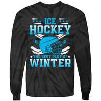 Ice Hockey Winter Sports Graphic Tie-Dye Long Sleeve Shirt