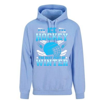 Ice Hockey Winter Sports Graphic Unisex Surf Hoodie