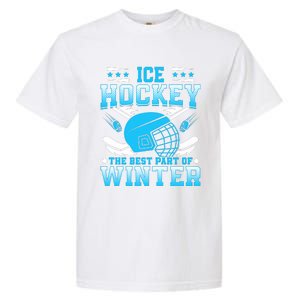 Ice Hockey Winter Sports Graphic Garment-Dyed Heavyweight T-Shirt