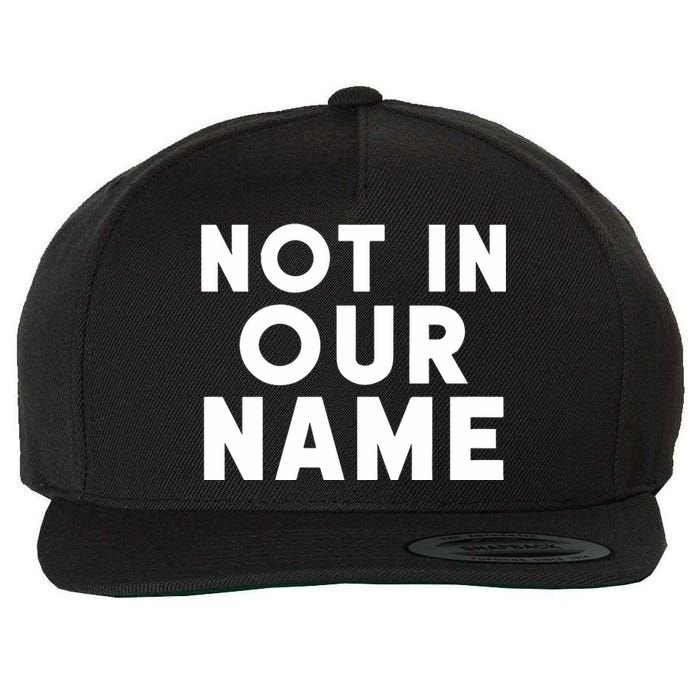 Israel Hamas War Not In Our Name Jews Say Cease Fire Now Wool Snapback Cap