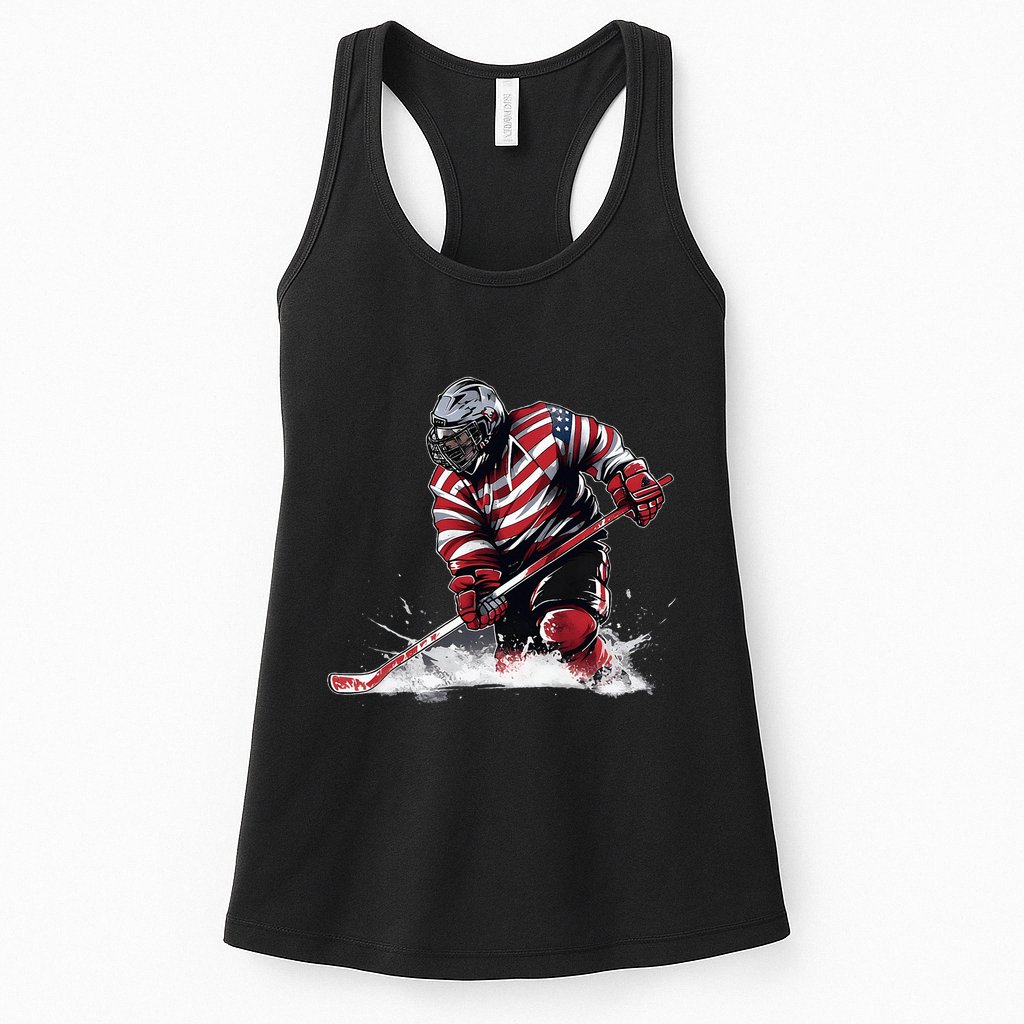 Ice Hockey Women Puck Hockey Player Womens Tank Top
