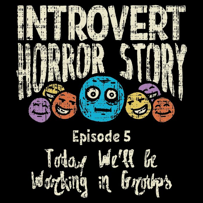 Introvert Horror Working Group Shy Antisocial Back To School Flat Bill Trucker Hat