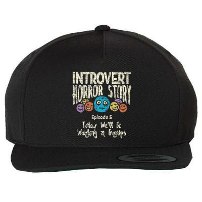 Introvert Horror Working Group Shy Antisocial Back To School Wool Snapback Cap