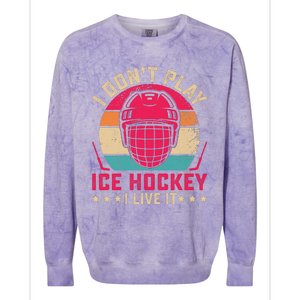 Ice Hockey Winter Sports Passion Graphic Colorblast Crewneck Sweatshirt