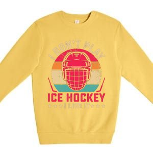 Ice Hockey Winter Sports Passion Graphic Premium Crewneck Sweatshirt