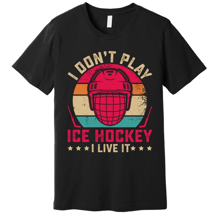 Ice Hockey Winter Sports Passion Graphic Premium T-Shirt