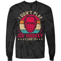 Ice Hockey Winter Sports Passion Graphic Tie-Dye Long Sleeve Shirt