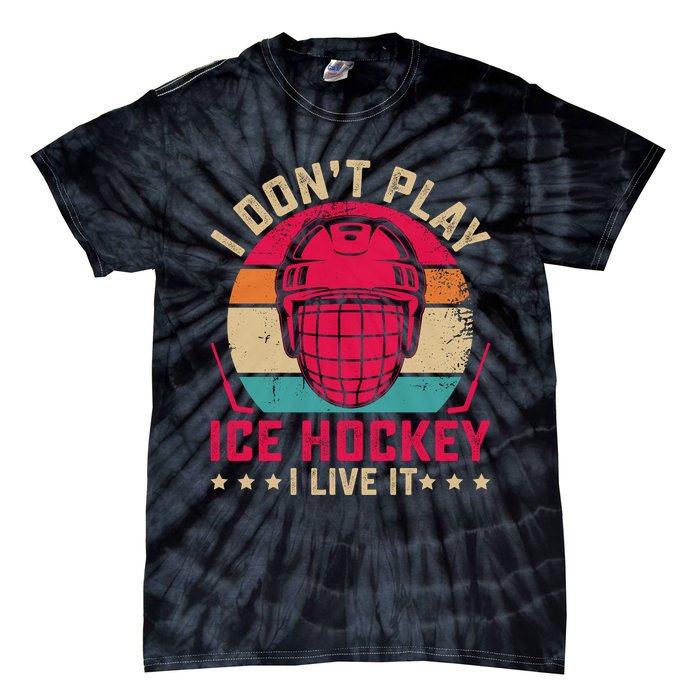 Ice Hockey Winter Sports Passion Graphic Tie-Dye T-Shirt