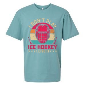 Ice Hockey Winter Sports Passion Graphic Sueded Cloud Jersey T-Shirt