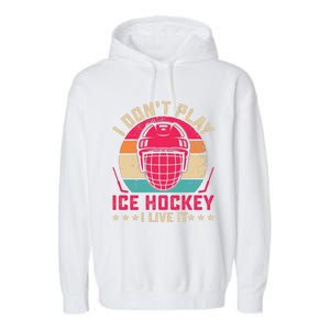 Ice Hockey Winter Sports Passion Graphic Garment-Dyed Fleece Hoodie