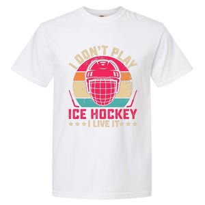 Ice Hockey Winter Sports Passion Graphic Garment-Dyed Heavyweight T-Shirt