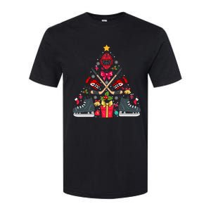 Ice Hockey Xmas Tree Decorations Santa Hockey Christmas Softstyle CVC T-Shirt