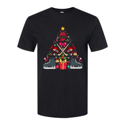 Ice Hockey Xmas Tree Decorations Santa Hockey Christmas Softstyle CVC T-Shirt