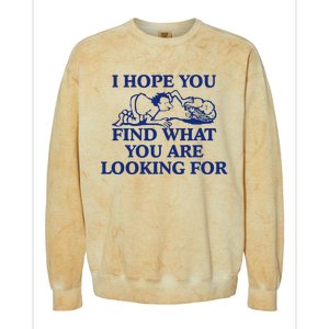 I Hope You Find What You Are Looking For Baby Blue Design Colorblast Crewneck Sweatshirt