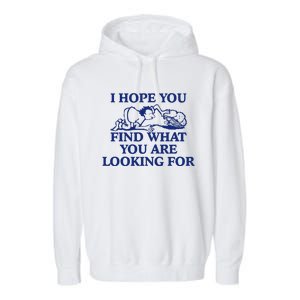 I Hope You Find What You Are Looking For Baby Blue Design Garment-Dyed Fleece Hoodie