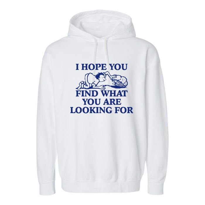 I Hope You Find What You Are Looking For Baby Blue Design Garment-Dyed Fleece Hoodie