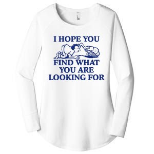 I Hope You Find What You Are Looking For Baby Blue Design Women's Perfect Tri Tunic Long Sleeve Shirt