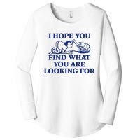 I Hope You Find What You Are Looking For Baby Blue Design Women's Perfect Tri Tunic Long Sleeve Shirt