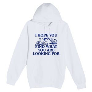 I Hope You Find What You Are Looking For Baby Blue Design Premium Pullover Hoodie