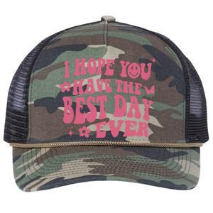 I Hope You Have The Best Day Ever Aesthetic Trending Gift Retro Rope Trucker Hat Cap