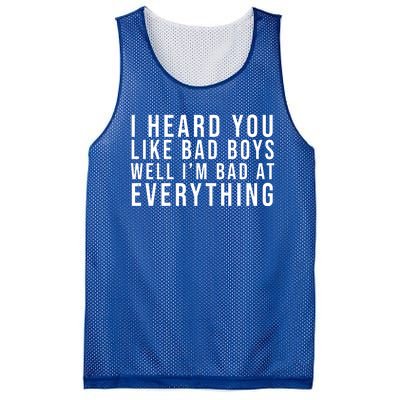 I Heard You Like Bad Boys Well I'm Bat At Everything Mesh Reversible Basketball Jersey Tank