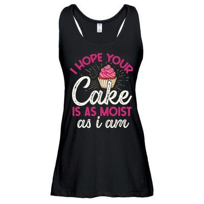 I Hope Your Cake Is As Moist As I Am Ladies Essential Flowy Tank