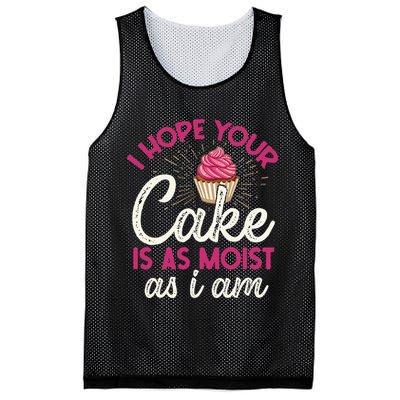 I Hope Your Cake Is As Moist As I Am Mesh Reversible Basketball Jersey Tank