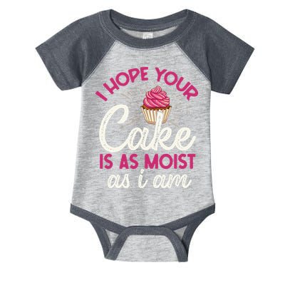 I Hope Your Cake Is As Moist As I Am Infant Baby Jersey Bodysuit