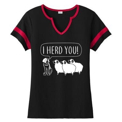 I Herd You Ladies Halftime Notch Neck Tee