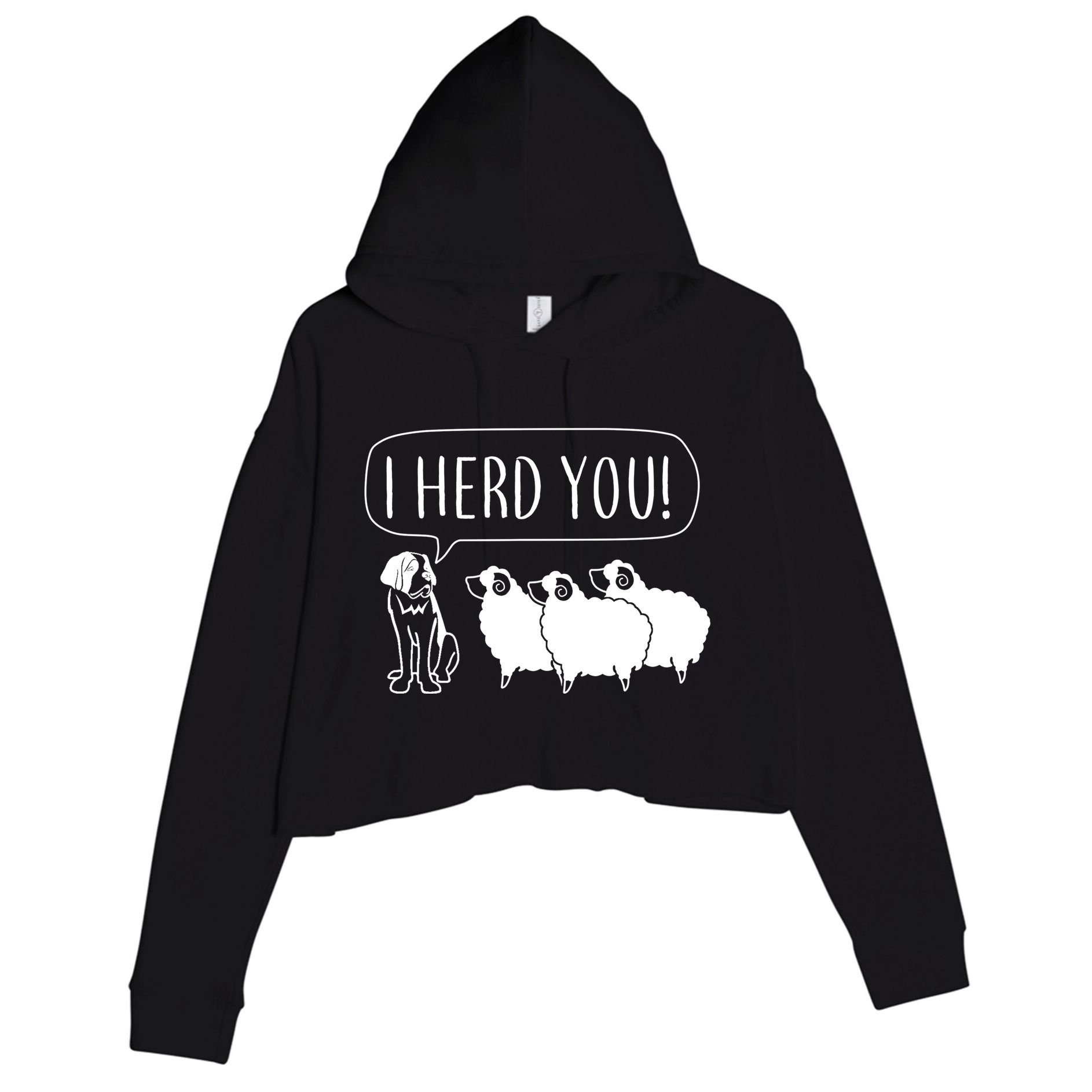 I Herd You Crop Fleece Hoodie