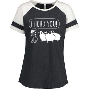 I Herd You Enza Ladies Jersey Colorblock Tee