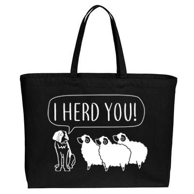 I Herd You Cotton Canvas Jumbo Tote