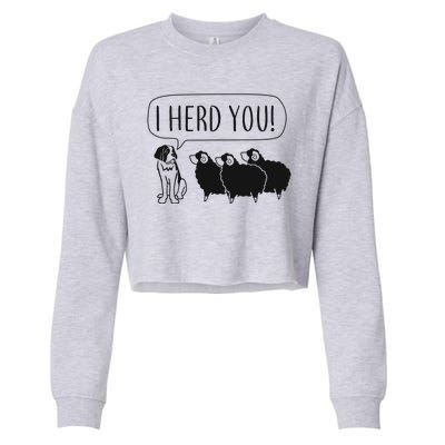 I Herd You Cropped Pullover Crew