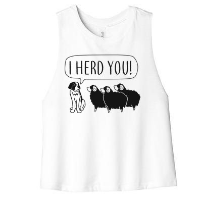 I Herd You Women's Racerback Cropped Tank