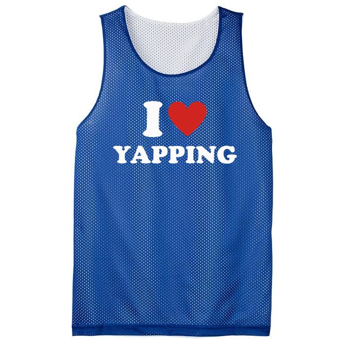 I Heart Yapping I Love Yapping  Mesh Reversible Basketball Jersey Tank