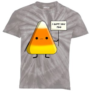 I Hate You Too Funny Halloween Candy Corn Kids Tie-Dye T-Shirt