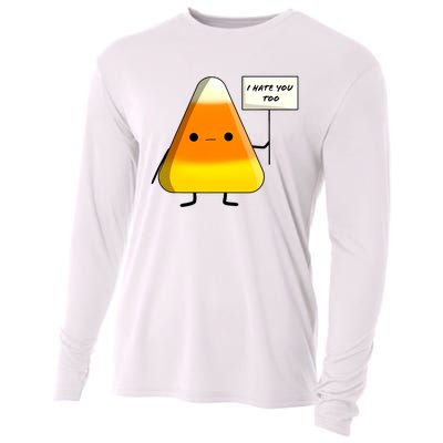 I Hate You Too Funny Halloween Candy Corn Cooling Performance Long Sleeve Crew