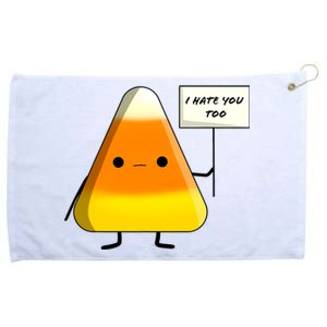 I Hate You Too Funny Halloween Candy Corn Grommeted Golf Towel