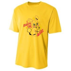 I Heard You Like Magic Pink Rabbit Youth Performance Sprint T-Shirt