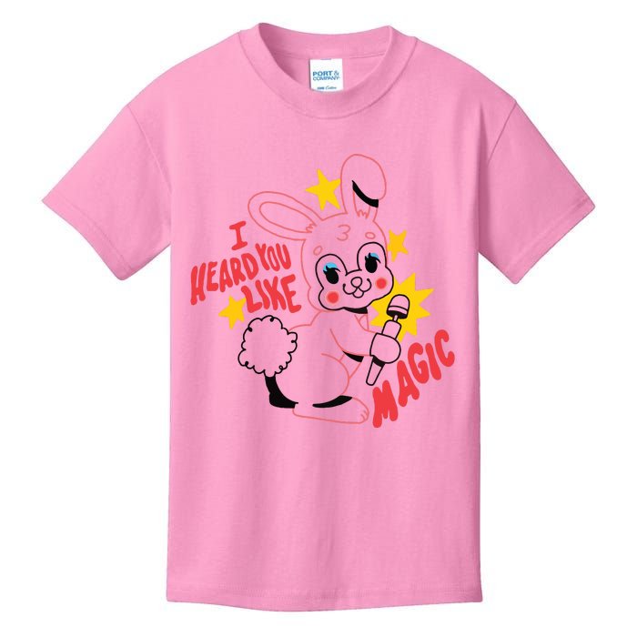 I Heard You Like Magic Pink Rabbit Kids T-Shirt