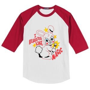 I Heard You Like Magic Pink Rabbit Kids Colorblock Raglan Jersey