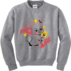 I Heard You Like Magic Pink Rabbit Kids Sweatshirt